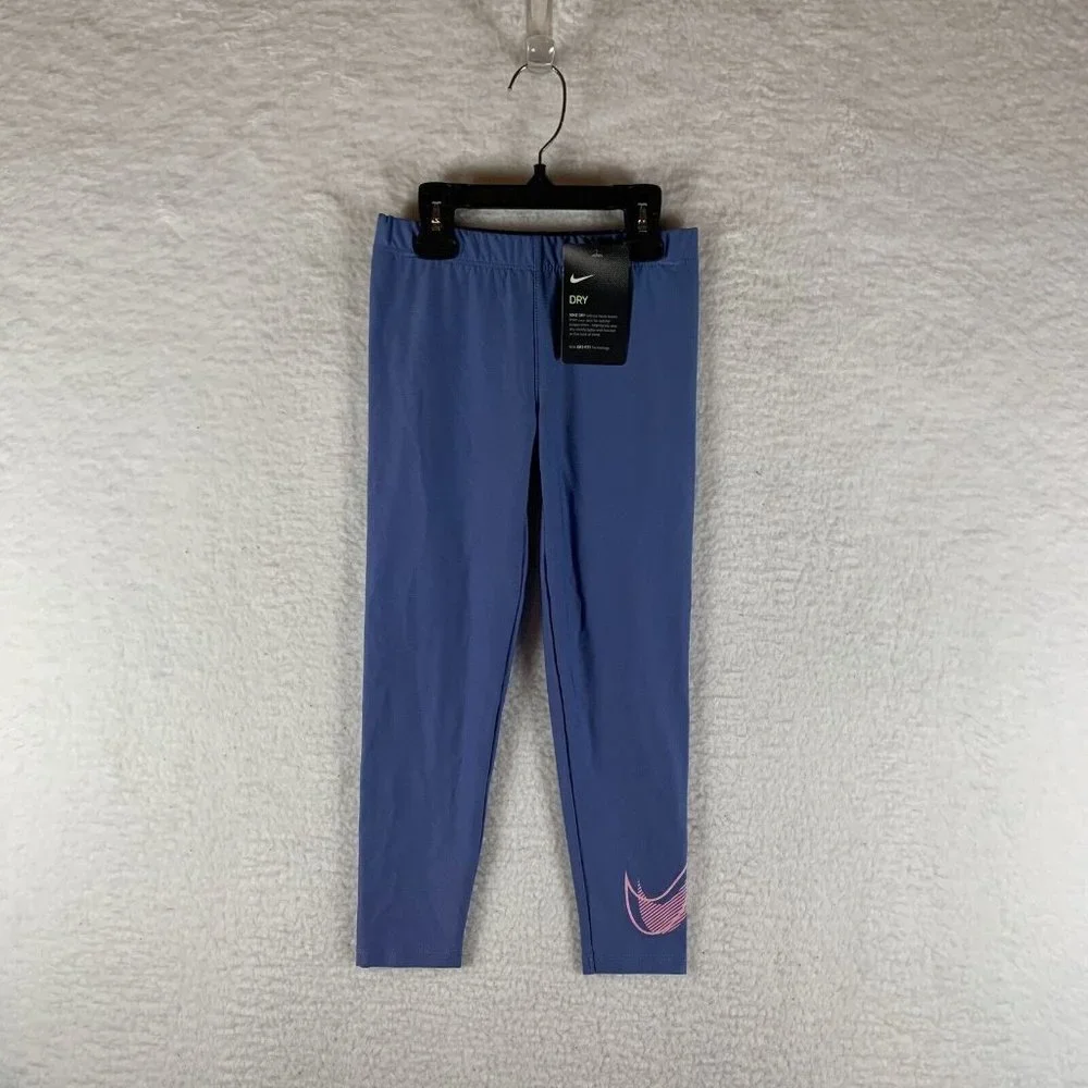 Nike Shift Legging Girls Medium Blue Dri-Fit Royal Pulse Stretch Pull On 6824